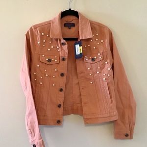 Quarry Trendy Pearls Embellish Jacket Size Small
